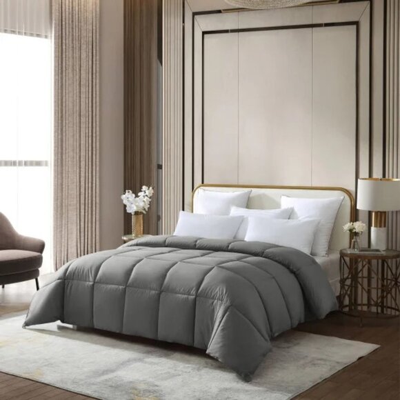 Farm to Home Down Alternative Comforter, Gray, NWT - Picture 1 of 2